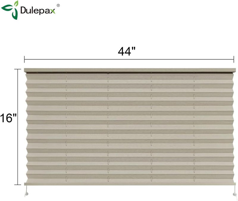 Dulepax RV Blinds - Pleated Shades, 44" W x 16" L Cappuccino RV Window Blinds for Camper, Travel Trailers & Motorhome Windows - Image 2
